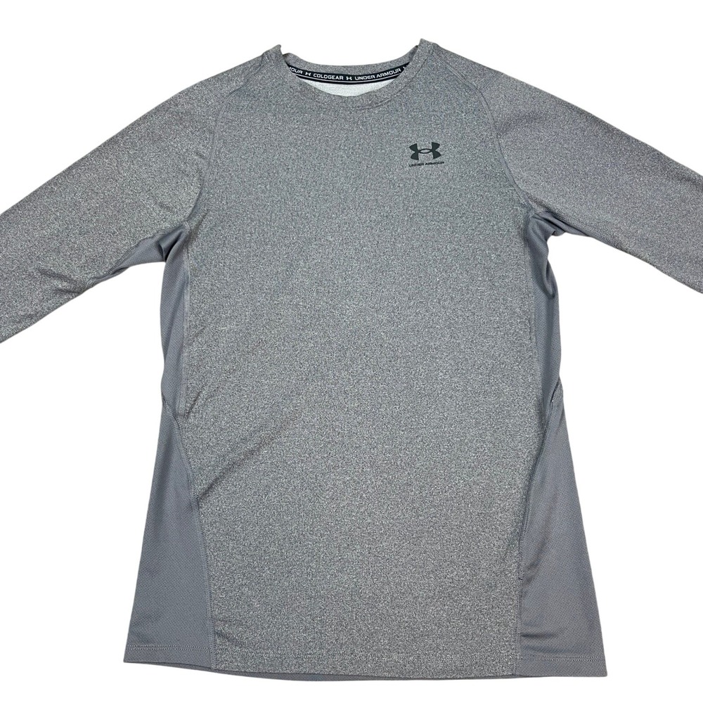 Under‎ Armour ColdGear Youth Long Sleeve Fitted Athletic Shirt YXL Gray
